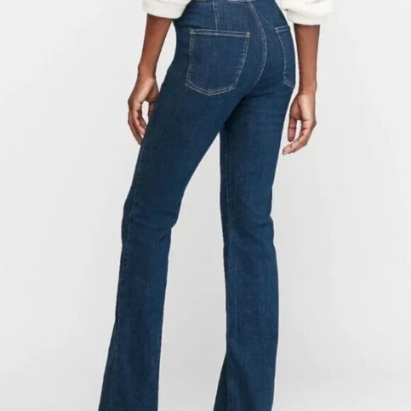 EXPRESS Hyper Stretch Slim Flare Super High Rise Jean - Picture 1 of 9